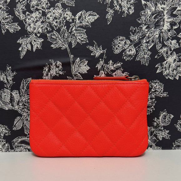 Chanel 2.55 Reissue Quilted Cosmetic Pouch Goatskin Orange O-Case - Picture 3 of 9